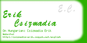 erik csizmadia business card